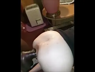 HUGE black cock in her asshole