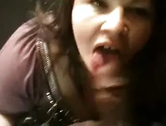 Dong hungry bbw likes blowing black rod like adorable candy